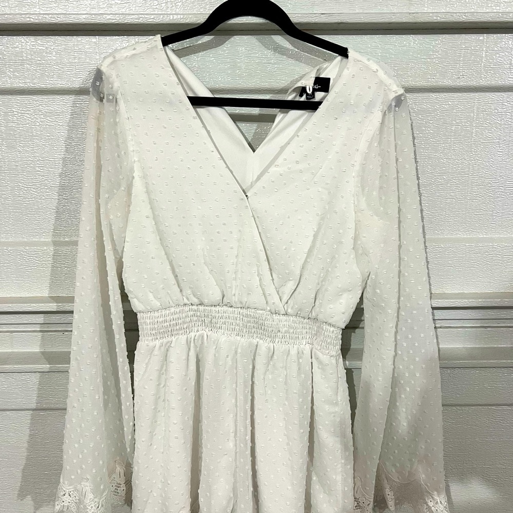 Meadowlake White Swiss Dot Romper